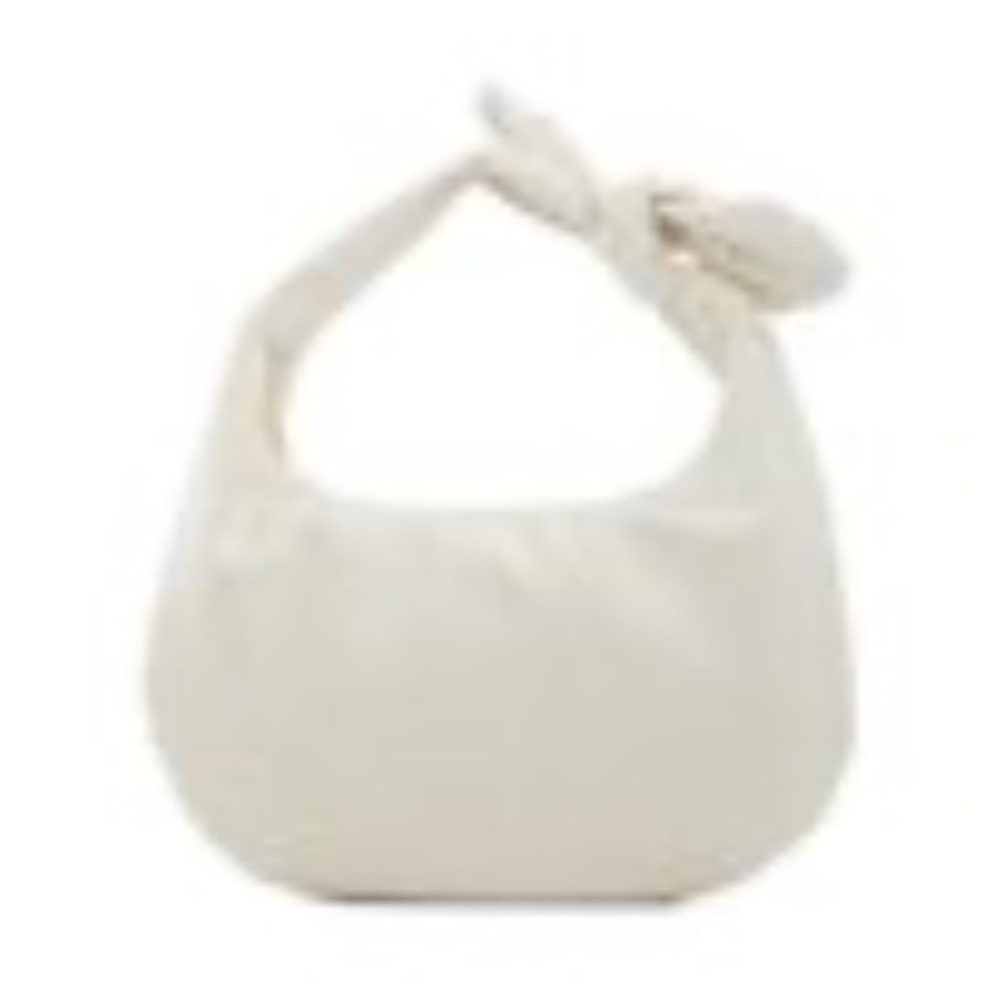 Aldo basket weave faux leather small hobo shoulder bag in color CREAM